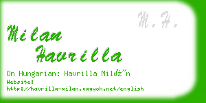 milan havrilla business card